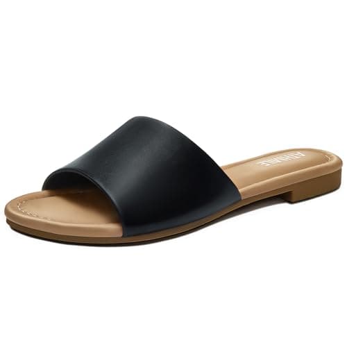 ATHMILE Sandals for Women 2026 One Band Womens Sandals Dressy Open Toe Flats Summer Slides for Casual Party Cute Beach - Image 1