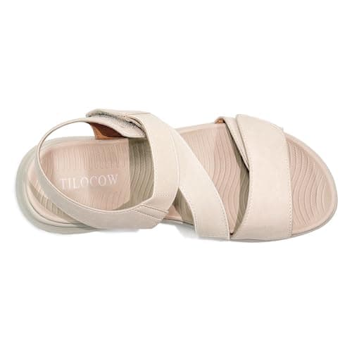 Tilocow Women Sandals Orthotic Comfortable Walking Sandals Summer Lightweight Athletic Outdoor Ankle Strap Shoes - Thumbnail 4