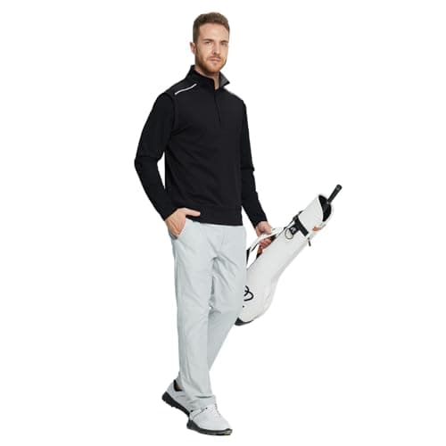 Rouen 1/4 Zip Pullover Mens Golf Vest Athletic Dry Fit Soft Casual Breathable Performance Solid Golf Vests For Men - Thumbnail 2