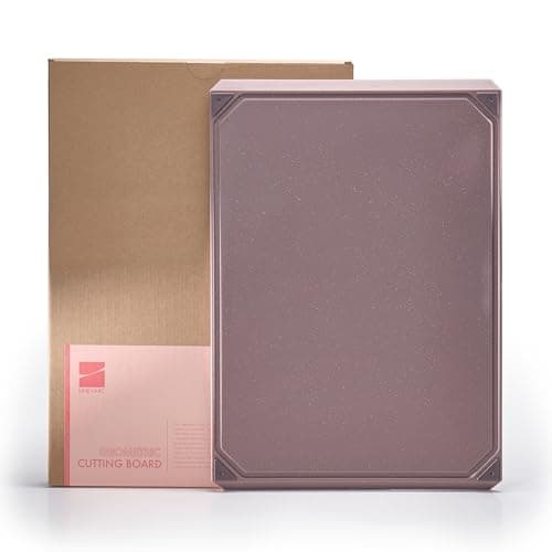 LINE+ARC Cut & Serve Board (Raisin) — BPA-Free Geometric Cutting/Charcuterie Board — Dishwasher Safe Dual Sided Chopping Non-Slip Juice Groove Modern Knife-Friendly Cute Kitchen Plastic Purple Mauve - Image 1