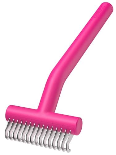 aumuca Undercoat Rake for Dogs & Cats – Deshedder & Grooming Brush – Dog Brush & Cat Brush for Long or Short Hair – Dematting Comb for Matted Fur, Kitten, Puppy, Rabbit, Horse - Image 1