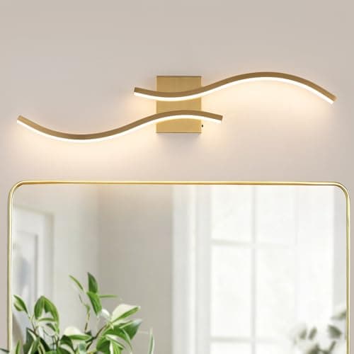 Vloitgol Bathroom Vanity Light Fixture, 31.5W 5CCT Dimmable Modern Led Bathroom Light Fixtures Over Mirror,Gold LED Vanity Lighting Bar for Bathrooms (Gold, 31.5inch) - Image 1