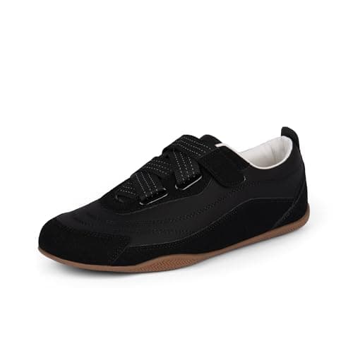 Tigeridea Black Sneakers for Women Business Casual Comfortable Tennis Shoes Walking Women's Fashion Sneakers Size 9.5 - Image 1