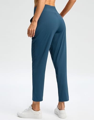G Gradual Women's Pants High Waisted Golf Pants 2 Deep Pockets 7/8 Ankle Sweatpants for Athletic Travel Casual Lounge Work, Dark Blue, Medium - Thumbnail 5
