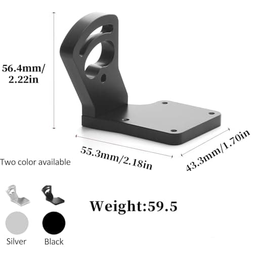 Aluminum Upgraded Motor Mount for Traxxas Revo 2.5, Revo 3.3, E-Revo Brushless Conversion Motor Holder RC Car Motor Base Seat Upgraded Parts - Silver - Thumbnail 2