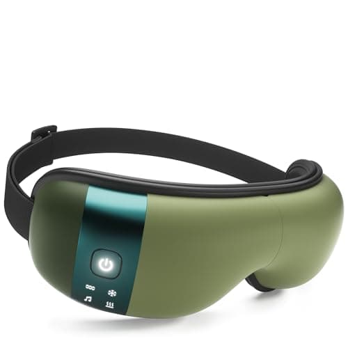 ReliefRX Mothers Day Gifts, Ultra-Quiet Eye Massager with Heat and Cooling, Lightweight Eye Massager for Relaxation and Eye Strain Relief, Gift for Mom, for Home, Office, and Travel - Sage Green