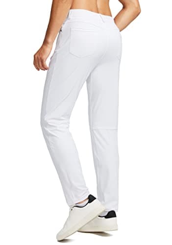 G Gradual Men's Stretch Golf Pants with 6 Pockets Slim Fit Dress Pants for Men Travel Casual Work (White, L) - Thumbnail 4