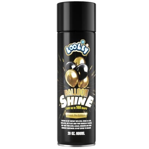LOOLEY Balloon Shine Spray 20 fl.oz, 7+ Days Ultra Lasting Mirror Gloss Finish for Latex Balloons, High Efficiency Nozzles Design, Instant Shine Balloon Spray for Large Events Planner | Black Version - Image 1