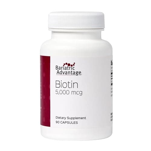 Bariatric Advantage Biotin 5,000 mcg - for Bariatric Surgery Patients - Easy-Digest Mini Capsules - Biotin Supplement - Hair, Skin & Nails Support* - 90 Count - Image 1