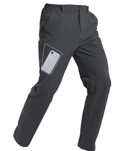 Arunlluta Travel Pants Men Quick Dry Hiking Pants for Men Stretch Work Pants Lightweight Mens Golf Pants Water Resistant Grey - Image 1
