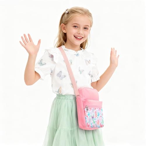 WOOMADA 2pcs Canvas Bag Crossbody Purses Cross Body Bag Messenger Bag CrossBody Purse Set(Petal Wings) - Thumbnail 2