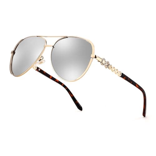 FEISEDY Retro Polarized Pilot Sunglasses for Women 70s Vintage Trendy Shades B4147 - Image 1