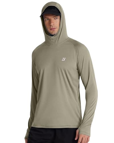 Roadbox Mens UPF 50+ Fishing Shirt, Long Sleeve UV Sun Protection Hoodies, Quick Dry Rash Guard for Hiking Outdoor Working - Image 1