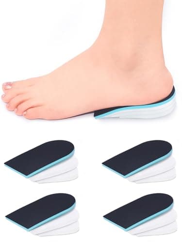Heel Lift for Leg Length Discrepancy, Heel Pain Relief 【US Made Materials】 Orthopedic Heel Increase Inserts for Plantar Fasciitis, Heel Height Adjustment (2 Pairs (Black), M 8.5-12 / W 10-13) - Image 1