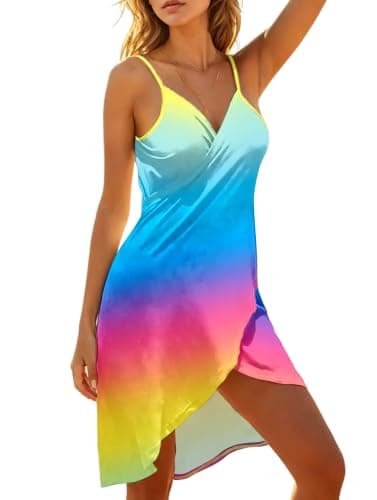 ZIRHYSTA Beach Cover Up Sarong Wrap Backless Swimsuit Coverup,M - Image 1