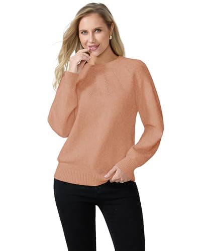 COSSEN Sweaters for Women 2025 Fall Fashion Cute Hollow Out Pullover Sweater S Light Pink - Thumbnail 4