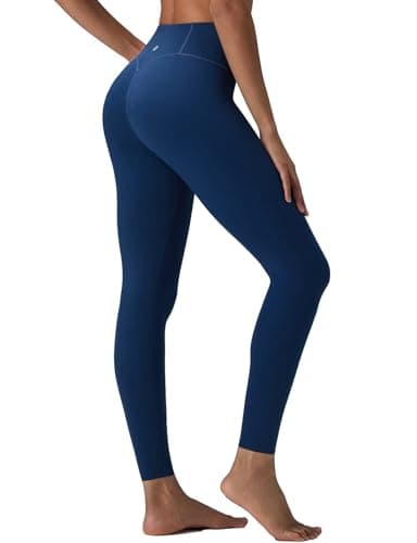 baleaf Freeleaf Broadway High Waisted Leggings for Women, 25" Dance Yoga Workout Running Athletic Tummy Control Soft Pants with Pockets, Navy Blue XL - Image 1