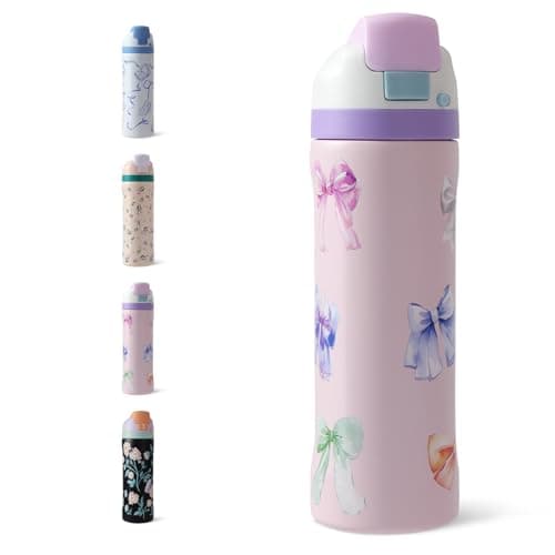 DLOCCOLD Insulated Stainless Steel Water Bottle with Straw for Sports, Travel, and School, 24 oz Sports Water Bottle, Leak-Proof Thermos BPA-Free - Image 1