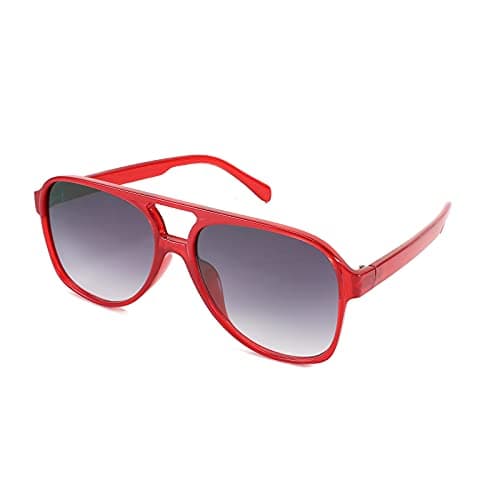 FEISEDY Vintage Retro 70s Plastic Aviator Sunglasses Women Men Classic Large Squared Frame B2751 - Image 1