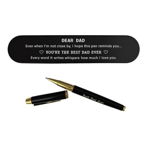 iyaone Fathers Day Gift, Best Dad Ever Engraved Gel Pen - Thumbnail 4