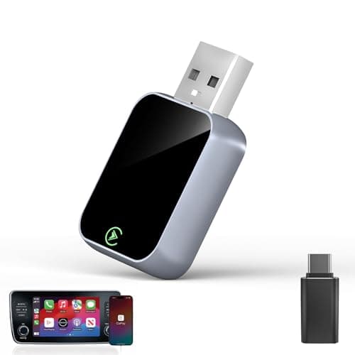 Enhanlife 2026 Wireless CarPlay Adapter for iPhone - No Audio Lag, Auto-Connect - Convert Factory Wired to Wireless CarPlay - Bluetooth 5.3 & 5GHz Wi-Fi - Plug & Play (Includes USB A/C) - Image 1