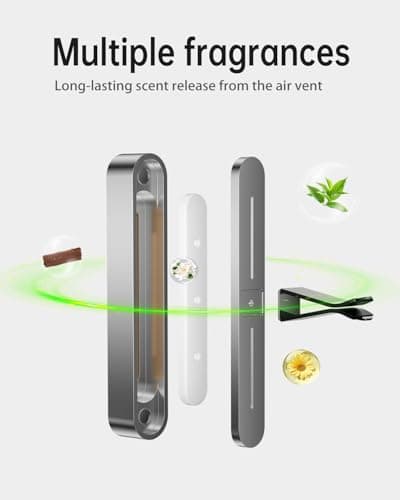 Tmengdao Car Diffusers for Essential Oils,Car Fragrance Diffuser Vent Clips, Includes 4 Scented Essential Oil Sticks and 6 Unscented DIY Refill Sticks (Golden, Fresh & Energizing) - Thumbnail 5