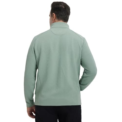 M MAELREG Mens Golf Jackets with Chest Pocket Loose Fit Zip Up Long Sleeve Windproof Warm Sports Golf Winter Jacket - Thumbnail 3