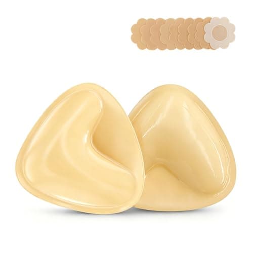 UOTJCNR Ultra Boost Sticky Bra Pads Inserts, Double Sided Adhesive Push Up Padding Inserts for Women’ Bras Bikini Swimsuits Beige