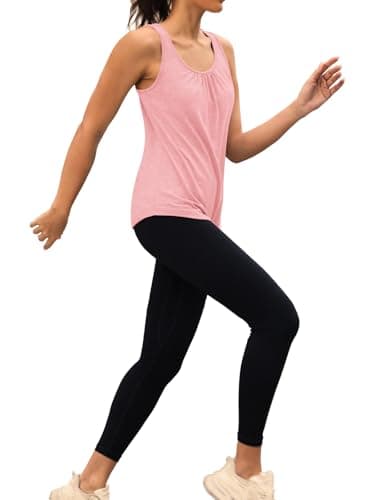 3rd hill Workout Tank Tops for Women Racerback Sleeveless Yoga Top Loose Fit Gym Shirt Running Athletic Tanks Pink S - Thumbnail 5