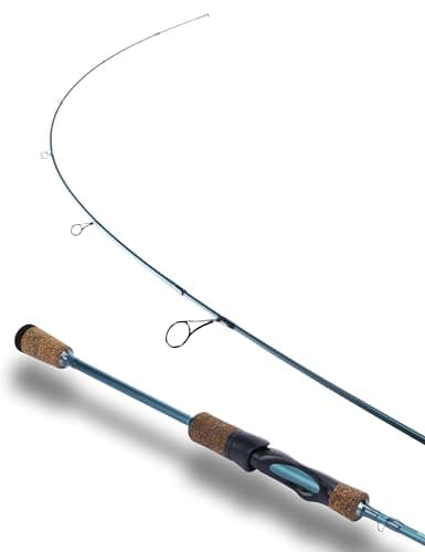 LITTMA Rezil Ultralight Trout Fishing Rod – Reinforced Carbon Fiber, 2-Piece Travel Design, Sensitive Freshwater & Light Saltwater Spinning Rod with Cork Handle & Stainless Steel Guides