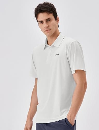 K-Swiss Men's Heritage Classic Polo, Unshrink Collar Golf Shirt Top for Men, Short Sleeve Casual Golf & Tennis Shirt, White XL - Thumbnail 2