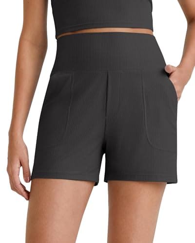 G4Free Athletic Shorts for Women High Waisted Running Yoga Casual Bermuda Shorts with Pockets Summer Short Trousers(Black, XL) - Image 1