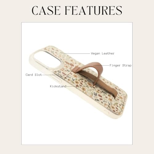 Walli Cases for iPhone 16 Pro Case Aesthetic Wallet Phone Case Card Holder, Securely Holds up to 2 Cards - Cute, Trendy Phone Cover for Women, fits iPhone 16 Pro, with Kickstand & Finger Strap - Thumbnail 2