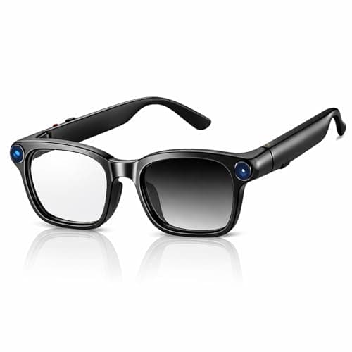 AI Smart Camera Glasses for Men Women - 8MP 1200P Video Recording, EIS Anti-Shake, Real-Time 139-Language Translator, Photochromic Lenses, Open-Ear Bluetooth Audio for Vlogging, Cycling, Travel - Image 1