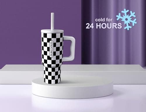 DLOCCOLD 24 oz Tumbler with Handle and Silicone Straw Lid, Insulated Travel Tumbler with Spill Resistant Lid, Reusable Stainless Steel Travel Tumbler, Cupholder Friendly, Leak Resistant - Thumbnail 5