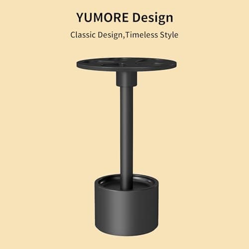 YUMORE Toothbrush Holder Stand Stainless Steel Tooth Brush Holder Bathroom Countertop Organizer Storage (Matte Black) - Thumbnail 4