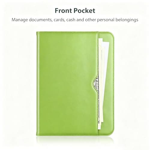 ProCase for iPad A16 11th Generation 11” 2025/iPad 10th Generation 10.9” 2022 with Pencil Holder, iPad 11/10 PU Leather Case Business Stand Cover Smart Folio with Hand Strap Front Pocket -Green - Thumbnail 5
