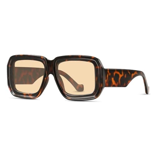 YDAOWKN Vintage Oversized Sunglasses for Women Men Retro Square Luxury Big Large Sun Glasses UV400 - Image 1