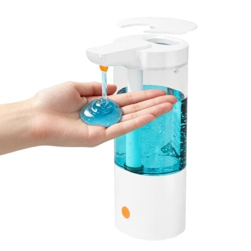 Automatic Liquid Soap Dispenser Touchless, USB Rechargeable Smart Hand Soap Dispenser, 4-Level Adjustable, 13.5oz/400mL Wall Mount for Bathroom Kitchen Dish Soap-Orange - Image 1