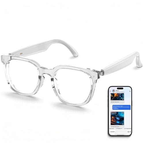 2026 AI Smart Glasses with Bluetooth,Open-Ear Audio Bluetooth Glasses for Women,Real-Time Translation 130+ Languages,AI Meeting Assistant,Gesture Control,9H Battery,35g Lightweight,Daily&Business Use - Image 1