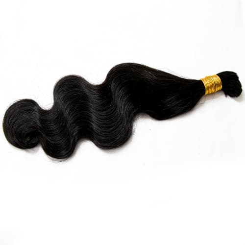YWIGS Body Wave Human Hair for Boho Braids Unprocessed Human Braiding Hair Bundles 100G Human Boho Hair NC 20inch - Thumbnail 2