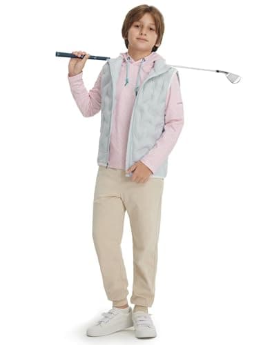 M MAELREG Boys Puffer Quilted Vest Warm Lightweight Sleeveless Kids Jacket with Pockets for School Outdoor Winter - Thumbnail 6