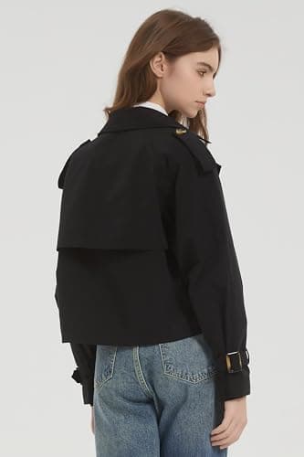 Orolay Cropped Trench Jackets Women's Lightweight Spring Jacket Short Trench Coat Trendy Outfit 2026 - Thumbnail 5