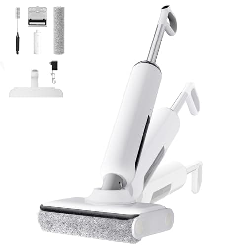 HABIUBIU Wet Dry Vacuum Cleaner Cordless, 23000Pa Mop Combo, 45min Runtime, 180° Lay-Flat, Self-Cleaning, LED & Voice, for Hard Floors & Pet Hair - Image 1