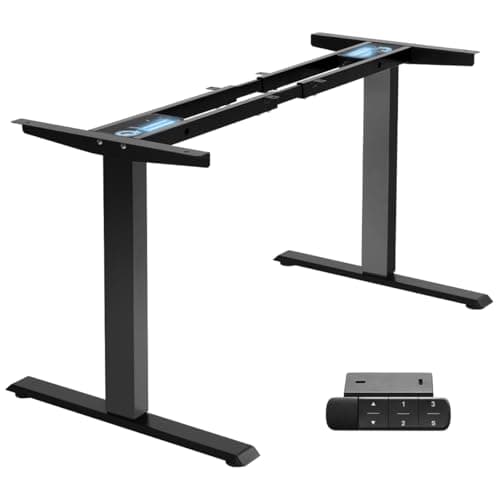 TOPSKY Dual Motor Electric Standing Desk Frame, Height Adjustable Sit Stand Base for Home Office, Fits Table Tops up to 70.8 x 31.5 Inch, 225 lb Capacity (Black, Without Stand) - Image 1