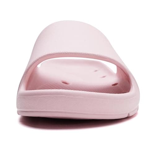GETOEU Arch Support Shower Shoes for Women and Men Quick Drying with Drain Holes Slide Sandals Soft Cushioned Anti-Slip Pool Slides Comfort Bathroom Shower Slides,Pink - Thumbnail 5