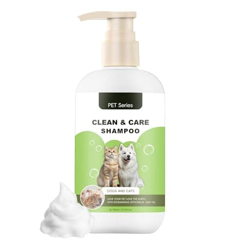 Pet Shampoo, Clean Care Shampoo for Dogs and Cats, Seasonal Itch Relief Shampoo, for Allergies, Itching, Skin and Coat Supplement, Helps Shedding-Gentle Care for Long, Short & Curly Hair