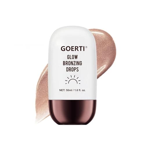 Glow Bronzing Drops – Liquid Luminizer Bronzer for Face or Body Lightweight Shimmer Serum for a Dewy, Moisturizing Highlighter Makeup Sun-Kissed Look and Natural Radiance 1.6 Fl Oz (01#/ Champagne) - Image 1