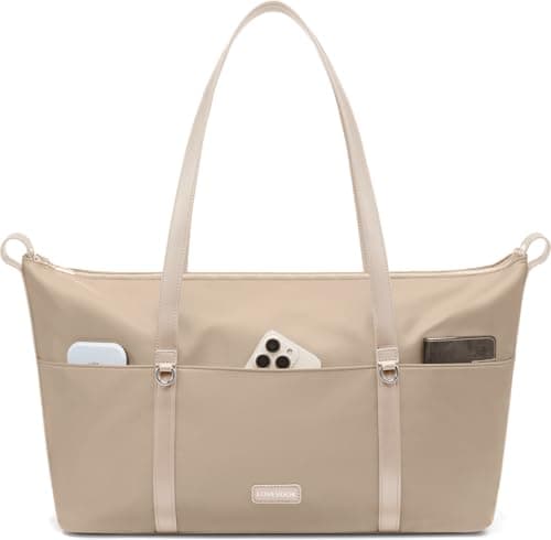 LOVEVOOK Work Tote Bag for Women, 15.6 Inch Laptop Shoulder Bag with Large Cup Holder, Professional Computer Tote Briefcase for Teacher Nurse Office Gym Travel Weekender