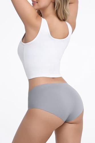 OWNFUN No Show Underwear Laser Cut Seamless Panties for Women Mid Rise Invisible Underwear for Leggings with Modal Crotch, 3-Pack - Thumbnail 3